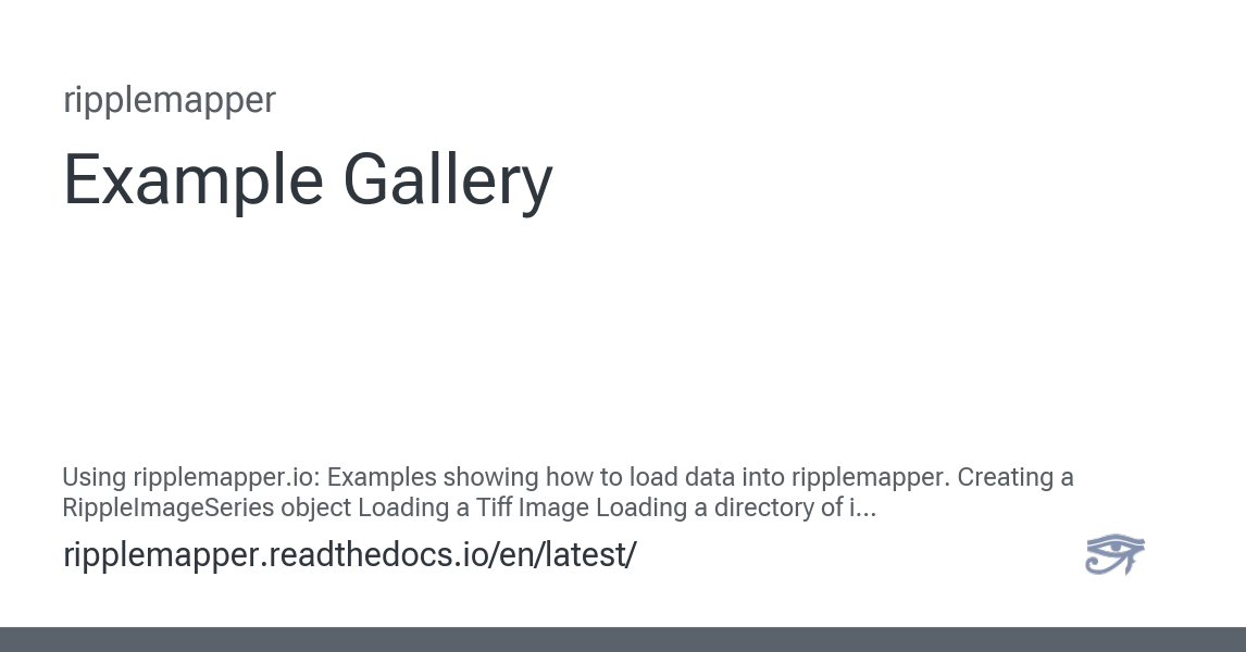 Example Gallery — ripplemapper 0.4.dev6 documentation